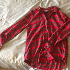 Lands’ End classic red women’s flannel